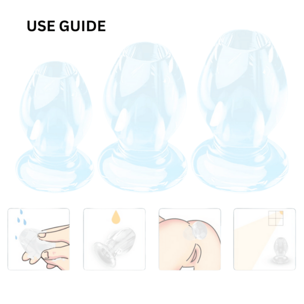 Gape Kings Transparent Hole Stretcher 3 Pack