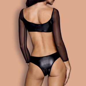 One Piece Black Net Lingerie Outfit - Image 3