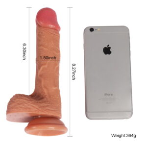 8.26 Inch Vixen Dual Layer Silicone Dildo - Image 2
