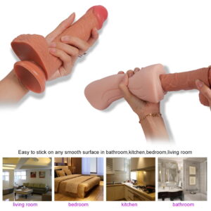 8.26 Inch Vixen Dual Layer Silicone Dildo - Image 4