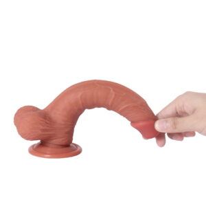 8.4 inch Beau dual layer Silicone dildo with full balls - Image 5