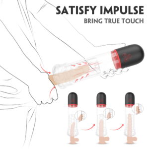 Electric air suction and vibration max man pro extender male penis enlarge penis vacuum pump enlargement - Image 1