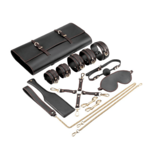 Black Beauty Leather BDSM Set