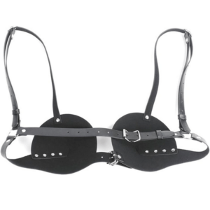 Black Sexy PU Bra - Image 4