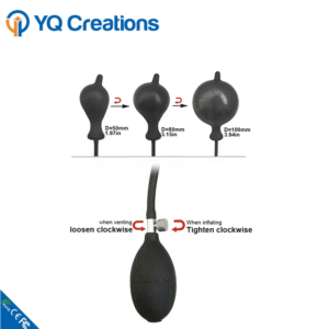 Inflatable Anal Plug Silicone Black - Image 3