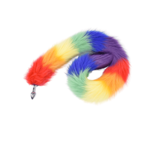 Rainbow Fox Tail Butt Plug - Image 3
