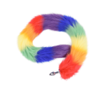 Rainbow Fox Tail Butt Plug