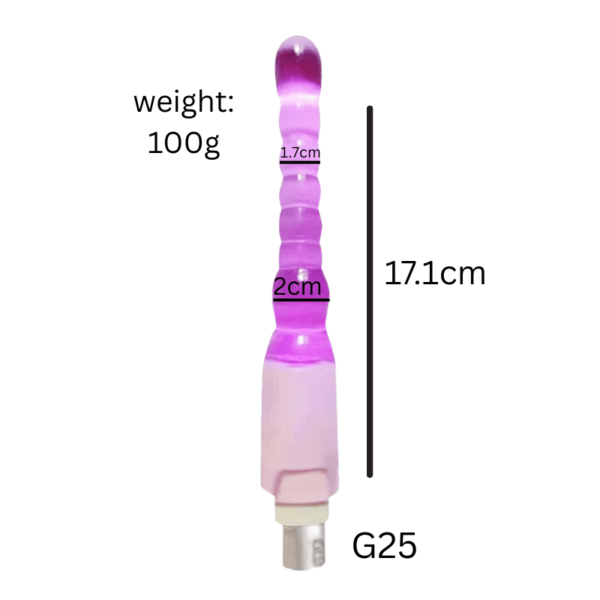 Long Purple Ringed Anal Toy Sex Machine