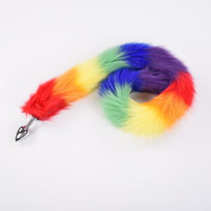 Rainbow Fox Tail Butt Plug - Image 7