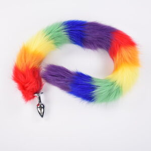 Rainbow Fox Tail Butt Plug - Image 6