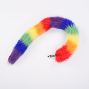 Rainbow Fox Tail Butt Plug - Image 4
