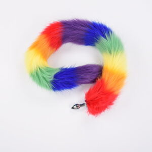 Rainbow Fox Tail Butt Plug - Image 3