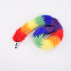 Rainbow Fox Tail Butt Plug - Image 2