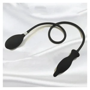 Inflatable Anal Plug, Silicone Black - Image 3