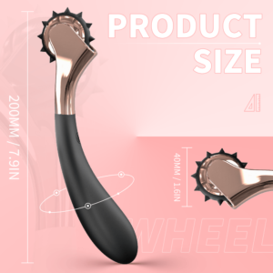 PINWHEEL VIBRATOR - Pink & Black - Image 3