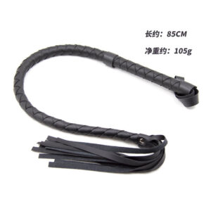 Black Leather Whip - Image 4