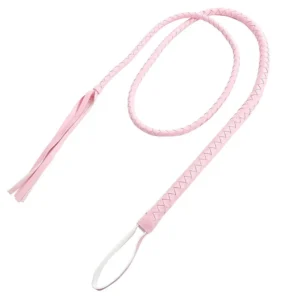 Long Pink Leather Whip - Image 4