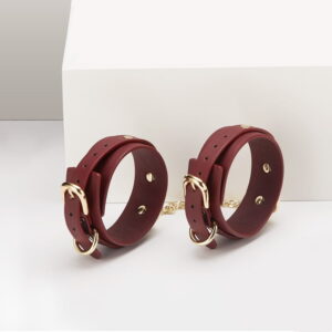 kit for chic BDSM practitioners: Blindfold, Collar, Handcuff, Ankle Cuff Set. - Image 8