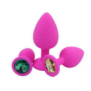 Silicone Jeweled Butt Plug - Image 3