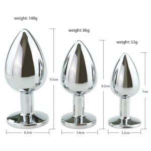 Superb Jewelled Metal Butt Plugs - Image 7