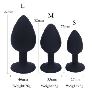 Silicone Jeweled Butt Plug - Image 9