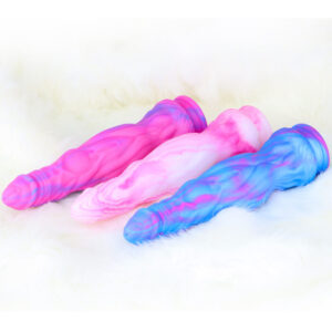 King Monster Colorful Penis Fantasy Thick Crystal Dildo For Anal Vaginal Sex 10.2 in - Image 11