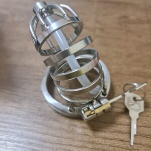 Elegance Lock Metal Penis Chastity Cage - Image 8