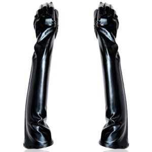 Black Spandex Style Long Gloves