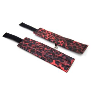 Scarlet Seduction: Red Leopard Print BDSM Set - Image 7
