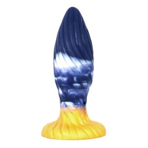 Blue Devil Dildo - Blue with Yellow - Plug Anal, Masturbation, Penetration