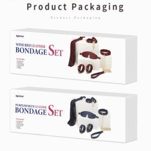 Winered Leather Bondage Set - Skin Friendly and Soft - Image 4