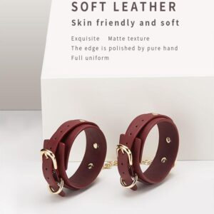 Winered Leather Bondage Set - Skin Friendly and Soft - Image 3