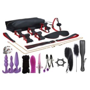 Elegant Kink 21-Piece BDSM Leather Play Set