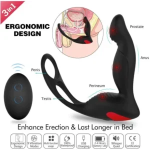 Men's Prostate Vibrator & Cock Ring - Image 10
