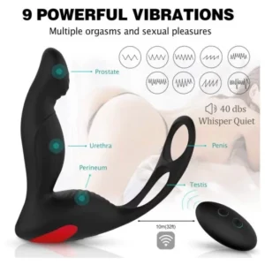Men's Prostate Vibrator & Cock Ring - Image 9