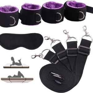 Restrained Revelations 10-Piece Bondage Set for BDSM Newbies, Passionate Playtime, black, red, pink, purple - Image 18