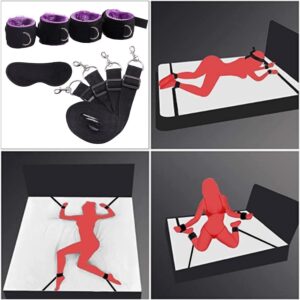 Restrained Revelations 10-Piece Bondage Set for BDSM Newbies, Passionate Playtime, black, red, pink, purple - Image 13