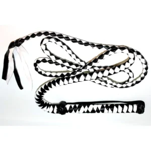 Long Black Amp White Checkered Whip - Image 3