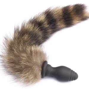 Vibrating Fox Tail Anal Plug with Remote Control
