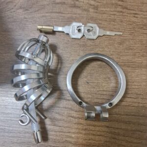 Elegance Lock Metal Penis Chastity Cage - Image 9