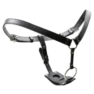 Leather Bondage Strap On Pants