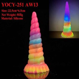 Western Mythical Beast Unicorn Dildo - Liquid silicone - Glow in Dark Series - Pussy, Anal, Penetration