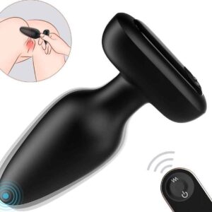 Vibrating Anal Plug - USB magnetic charging - Black