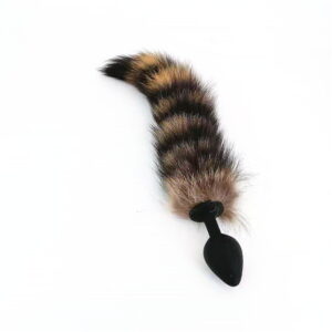Black Silicone Raccoon Tail - Image 2