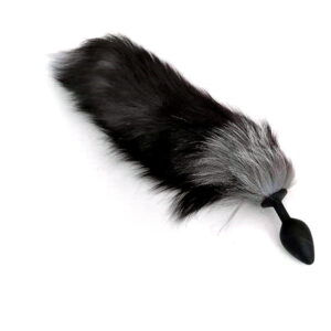 Black Silicone Raccoon Tail - Image 1