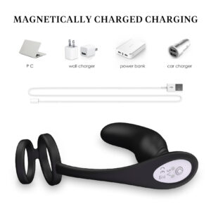 Anal Plug With Double Cock Ring Vibrator - Image 6