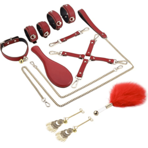 Luxurious Red 7-Piece BDSM Set - Image 1
